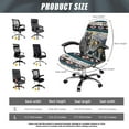 thumbnail image 6 of Renewold American Tribal Wolf Mountain Grey Office Chair Cover Spandex Computer Desk Chair Cover Anti-slip Decorative High Back Chair Slipcover with Elastic Bottom Home Office Decor, L, 6 of 7
