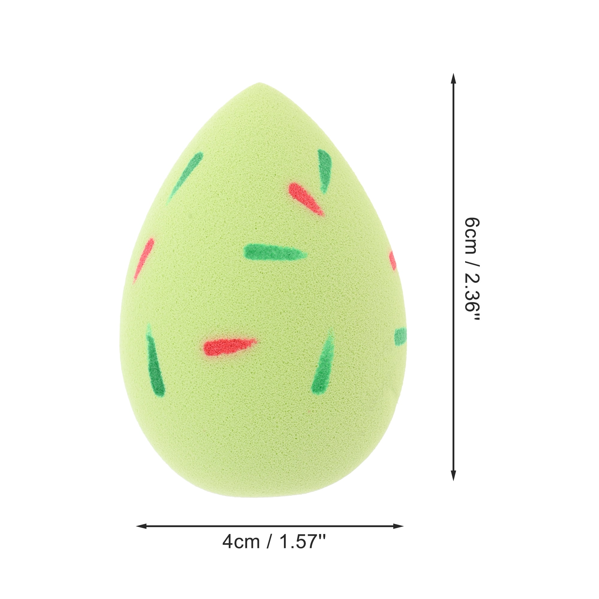 Unique Bargains 1 Pc Two-color Willow Leaf Face Makeup Sponge for Bedrooms Green