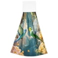 thumbnail image 7 of Dailycode Kitchen Wash Cloths with Hanging Loops Absorbent Absorbent Quick Drying Hand Towels, 2 Pack, Beautiful Parrots Flying and Flowers, 7 of 7
