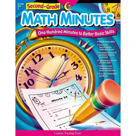 Creative Teaching Press Math Minutes Book, Grade 2
