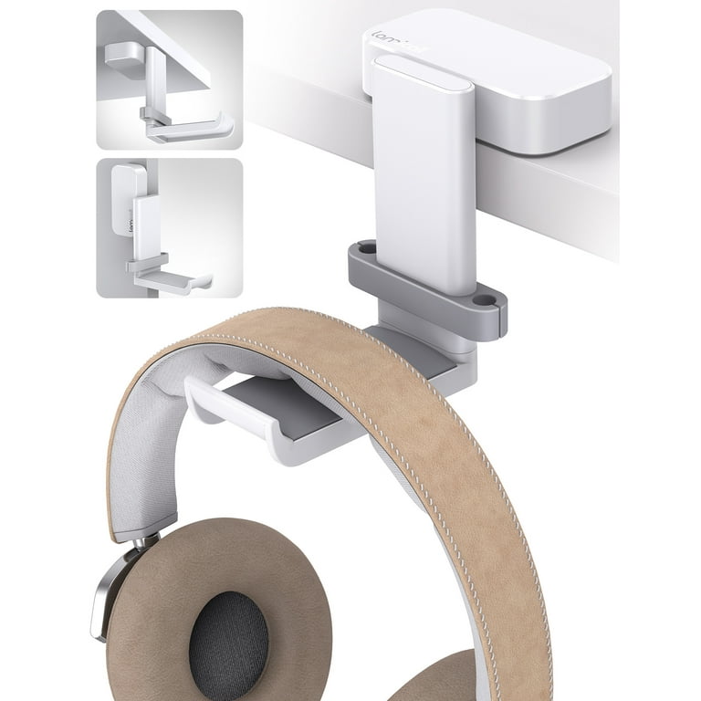 Lamicall Headphone Stand Headset Hanger 360 Degree Rotation Earphone Hook Holder Mount Table Headphone Stand with Cable Organizer Gaming Headset