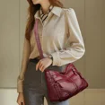 thumbnail image 5 of Bolso bandolera vintage con múltiples bolsillos, bolsos de hombro de cuero suave de alta calidad para mujer, bolso y cartera de diseñador de lujo para mujer, 5 of 5