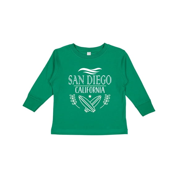 Inktastic San Diego California Cute Surfing Boys or Girls Long Sleeve Toddler T-Shirt