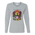 thumbnail image 2 of Wild Bobby Dean Russo Golden Retriever Is Love Dog Is Love Dog Lover Women Graphic Long Sleeve Tee, Heather Grey, X-Large, 2 of 5