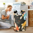 thumbnail image 5 of Yayeee Freestanding Laundry Hamper with Handle Collapsible Large Storage Basket for Clothes, Fish Pattern, 5 of 7