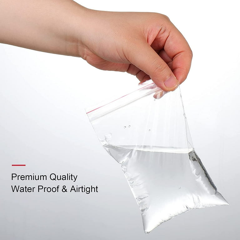 800 Pieces Small Ziplock Bags Clear Jewelry Bags 4 Assorted Sizes, 1.6 x 2.4/2 x 3/2.5 x 3/2.5 x 3.5/3 x 4/4 x 6 Inch, Resealable Mini Ziplock Bags Lock Seal Zipper Sample Bags for Beads Jewelry Food