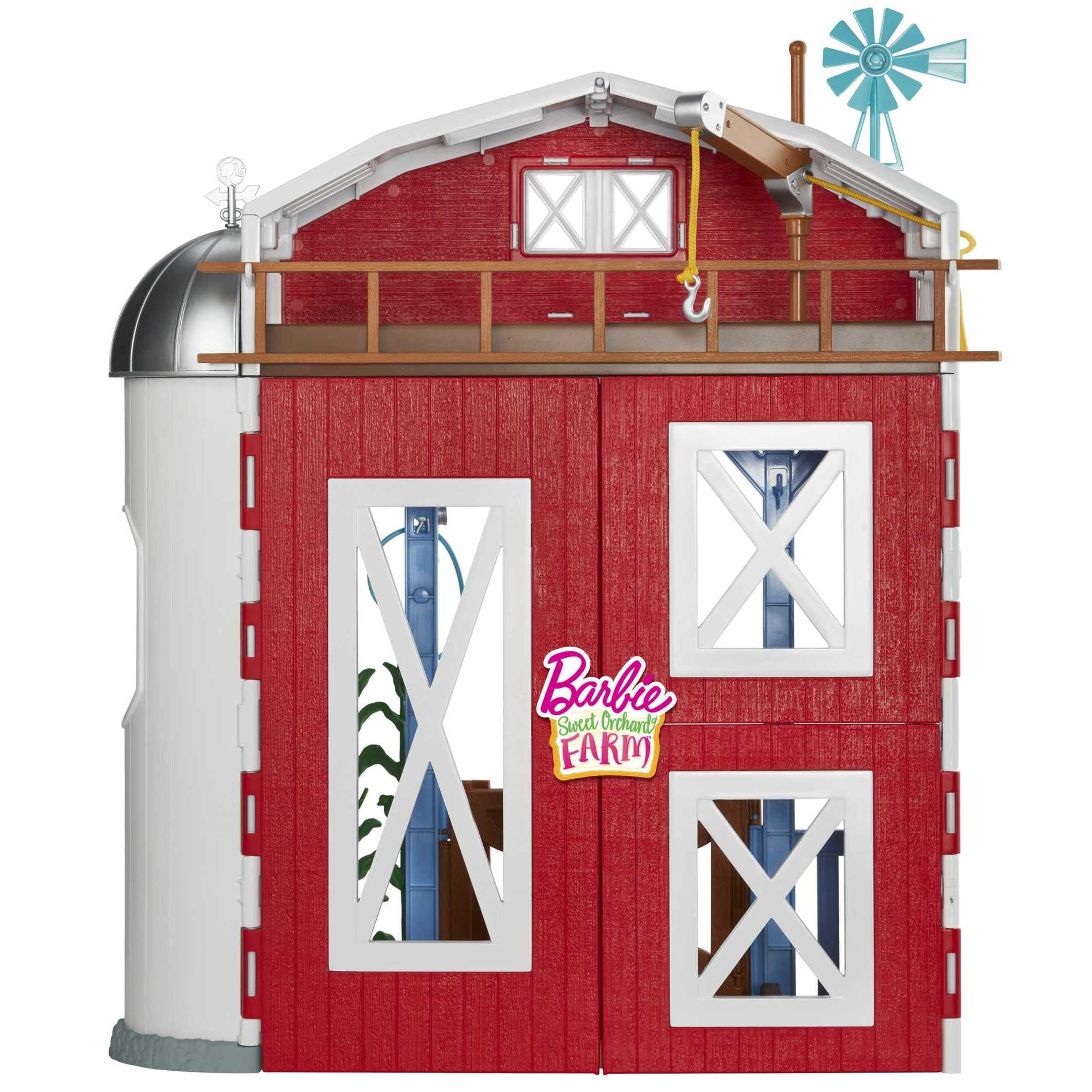 Barbie Sweet Orchard Farm Playset with Barn, Horse, 10 Farm Animals & 15 Accessories, Moving Pieces