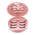 thumbnail image 3 of Caja de almacenamiento de plástico con bonito lazo para pestañas postizas, estuche organizador para espejo de maquillaje y cosméticos., 3 of 5