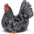 thumbnail image 2 of Abbott Collection Sitting Engraved Hen Decorative Figurine, Black (8" Long), 2 of 3