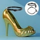 thumbnail image 3 of WORGEOUS 2 pares de mujeres usan tacones altos desmontables correa antideslizante anti-tacones con correa de tobillo, 3 of 8