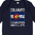 thumbnail image 4 of Inktastic Established August 1, 1876 Colorado Flag Boys or Girls Long Sleeve Baby Bodysuit, 4 of 5