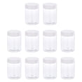 thumbnail image 1 of Uxcell tarros de plástico redondos de 10 oz / 300 ml con tapa de tornillo blanca para almacenamiento 10Pack, 1 of 5