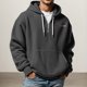 thumbnail image 3 of MHFRRA Sudadera con Capucha, Suave, Cómoda, para Uso Informal Al Aire Libre, Ligera, Deportiva, con Cremallera Negro, 3 of 8