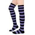 thumbnail image 4 of Zando 3 Pairs Halloween Thigh High Socks for Women Striped Over the Knee Halloween Socks Long Boot Stockings Leg Warmers, 4 of 5
