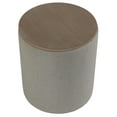 thumbnail image 2 of Cortesi Home Vancouver Round Storage Ottoman with Wood Top, 2 of 13