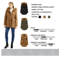 thumbnail image 6 of Women's Winter Coats Fleece Parkas Anoraks Hooded Military Jacket Coats, 6 of 8