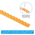thumbnail image 3 of Unique Bargains 0.6' Wide 2 Yards Self Adhesive Lace Tape Ribbon Stickers Masking Cotton Decorative for Craft, Orange 3 Pcs, 3 of 6