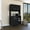 Black, variant on Four - Legged, Freestanding Kitchen Pantry | Store Pots and Pans in Lower Double - Door, Place Spices in Top Cabinets, Use Counter for Appliance Placement | Provide Versatile Storage in Kitchen
