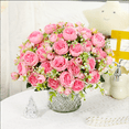 thumbnail image 4 of Nvzi 3 flores artificiales de peonía, flores falsas, flores artificiales para decoración de bodas, 4 of 5