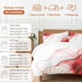thumbnail image 6 of Queen 4 Piece Bedding Set Modern Abstract Red Marble Soft Breathable Duvet Cover and Pillowcase,Gold Water Ripple Duvet Cover Set Washable Bed Sheets for Bedroom Dormitory Guest Room, 6 of 9