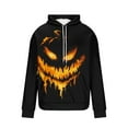 thumbnail image 4 of Rbaofujie Sweat à Capuche pour Hommes Manches Longues Amples Imprimé avec Épaules Tombantes Col Rond, 4 of 5