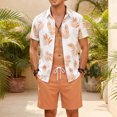 thumbnail image 5 of JFOPQVSM European and Men's Printed Casual Sports Short Sleeved Shirt Shorts Set Mens Matching Sets Summer, 5 of 9