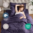 thumbnail image 6 of Virtu Twin XL Comforter Set, 5pc Bed in a Bag, Pleated Bedding Comforter Sets with Sheets, Purple, 6 of 10