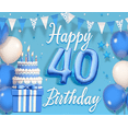 thumbnail image 3 of Yatrandify Blue Theme Happy Birthday Banner Colorful Balloons 40th Birthday Cake Party Decoration for Birthday Celebration Indoor Outdoor, 3 of 7
