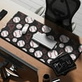 thumbnail image 2 of Long Mouse Pads for Desk,Black Baseballs and Hearts Pattern Desk Mats on Top Of Desks, Desk Mouse Pad Extra Large with 3mm Non-Slip Base and Stitched Edge for Gaming,Office,Work,Home 35.4"x15.7", 2 of 6