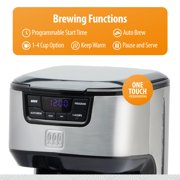 Toastmaster 12-Cup Digital Drip Coffee Maker - Programmable Automatic Coffee Machine - Kitchen Appliance with Keep Warm Setting