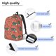 thumbnail image 3 of Disketp Hedgehog Mushroom print Canvas Backpack Lightweight Travel Daypack Student Rucksack Laptop Backpack-Small, 3 of 5