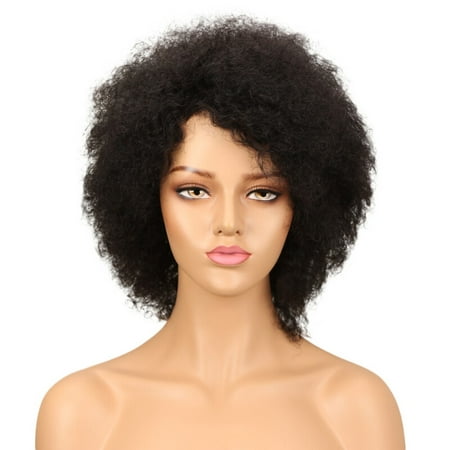 Noble Afro Kinky Curly Wig Brazilian Human Hair Wigs Remy Non Lace Front Wig Free (Best Kinky Curly Wigs)