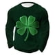 thumbnail image 3 of Ceisia Men's St. Patrick's Day Glitter Six-Petal Shamrock Waffle Knit Top | Long Sleeve Crew Neck Casual Tee Gifts, 3 of 3