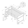 DHP Marlowe Junior Loft Bed, Twin Size, French Gray