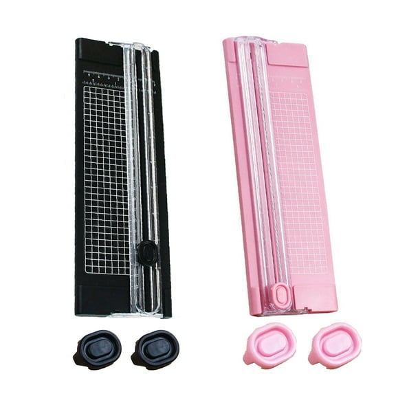 2PCS Compact Paper Cutter Set Office Trimmer with Utility Knives for Crafting