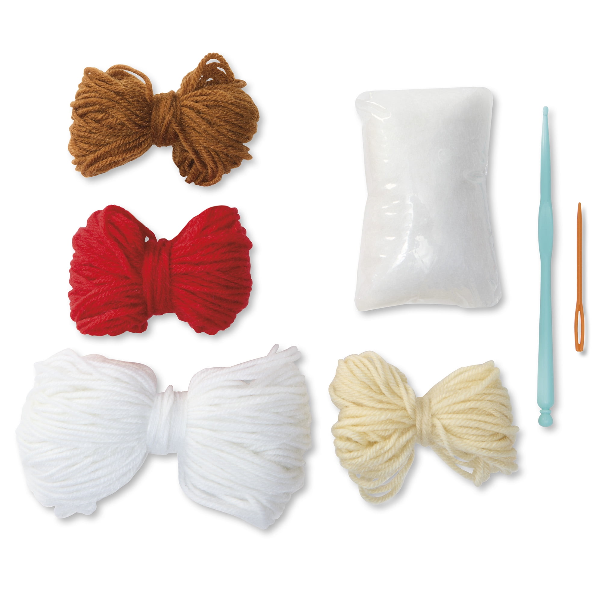 Intermediate Mushrooms Amigurumi Crochet Kit by Loops & Threads – DIY Stuffed Nature Craft Set with Yarn - Fiberfill - Hook & Instructions - Intermediate Skill Level - Makes 3 Plush Mushrooms - 6 Pack