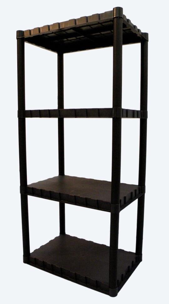 Keter Plastic 4 Tier Shelf 14 X 22 Resin Shelving Unit Black Keter Plastic 4 Tier Shelf 14 X 22 Resin Shelving Unit Black Com