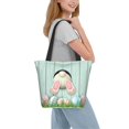 thumbnail image 4 of Tote Bag for Women/Men - White Bunny Bottom Easter Eggs Handbags Shoulder Bag Zipper Closure Shopping Travel Gym Toy Bag Beach Bag, 4 of 6