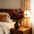 thumbnail image 3 of Artificial Flower Bouquet 13.39 Inch Silkly Fake Flowers with Roses Hydrangea Chrysanthemums Faux Floral Arrangement for Vase Home Wedding Party Decor, 3 of 6