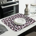 thumbnail image 2 of 2pcs Abstract Animal Leopard Pattern Dish Drying Mat Thick 3-Layer Microfiber Heat Resistant Countertop Pad, 2 of 6
