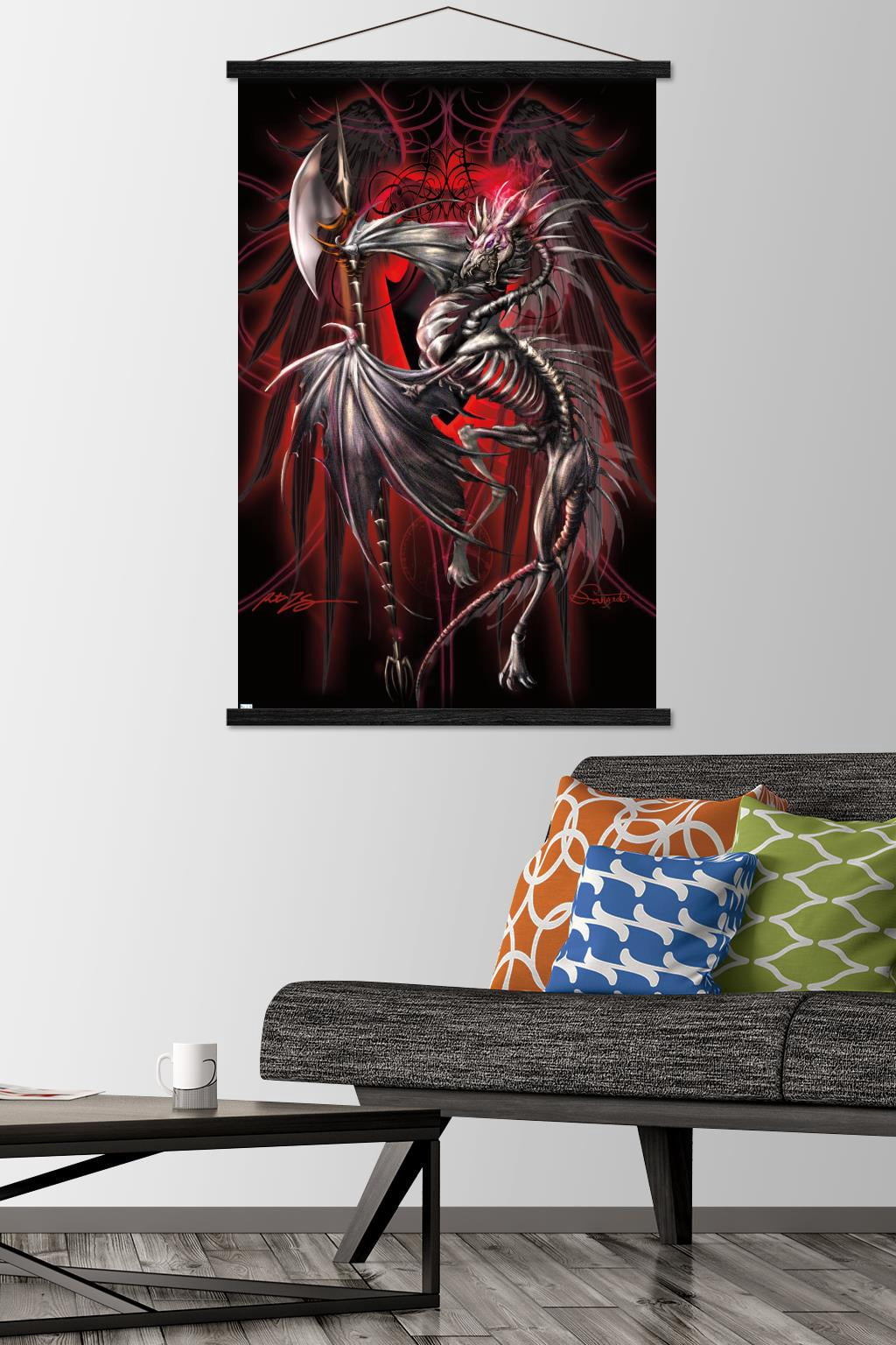 Ruth Thompson - Dragonblade Lichblade Wall Poster with Wooden Magnetic Frame, 22.375" x 34"