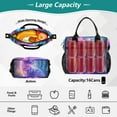 thumbnail image 4 of Ckdifva Cat Glowing Neon Hair Cooler Bag Cooler Cooling Tote Lunch Bag Lunch Box Front Pocket with Shoulder Strap, 4 of 6