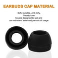 thumbnail image 4 of 50 Pcs Black Replacement Ear Tips, Silicone 4mm Inner Hole Earbuds Covers for in-Ear Headphones, 4 of 7