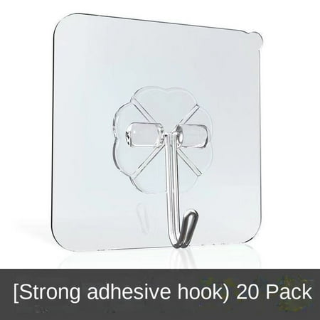 

Stainless steel hooks with strong adhesive for wall and door hanging in the kitchen no drilling needed.