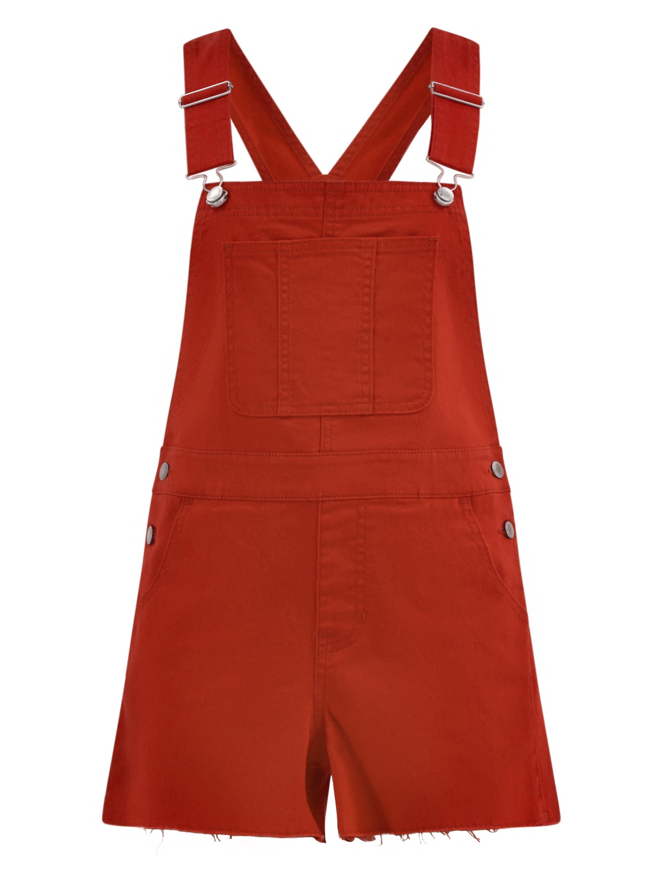 No Boundaries Denim Shortalls, 3" Inseam, Women's
