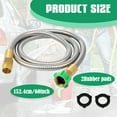 thumbnail image 2 of Stainless Steel Short Garden Hose Leak Proof Garden Leader Hose Flexible Extension Connection Pipe Easy to Install for Cleaning Car, 2 of 9