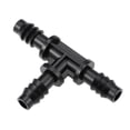 thumbnail image 1 of Conector de tubo en forma de tee de goteo Barb para manguera de diámetro interno de 8 mm para sistema de riego de jardín, plástico 10 piezas, 1 of 4