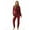 Red / Black, variant on #followme Women's Thermal Henley Bodysuit - Cozy and Comfortable Winter Sleepwear and Loungewear Union Suit (Mint / Charcoal, X-Small)