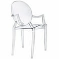 thumbnail image 2 of Nicer Furniture Ghost Clear Arm Chair, 2 of 4