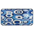 thumbnail image 4 of Abstract Blue Circular Pattern Non Slip Long Door Mat 39''x20'' Soft, Absorbent, for Kitchen, Bathroom, and Bedroom, 4 of 8